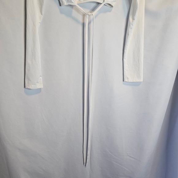 Tic Toc White Long Sleeve Tie‎ Front Cutout Crop Top - Women's Size M - Picture 2 of 6